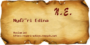Nyári Edina névjegykártya